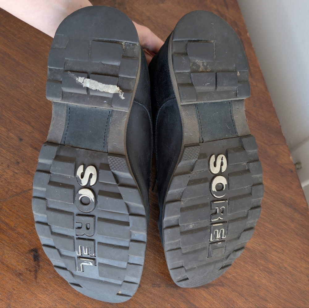 Sorel Men's 9‎ Black Leather Lace Up Fall Ankle Boots - Picture 8 of 8